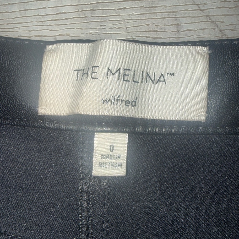 Wilfred Black Faux Leather The Melina Pants Size 0 - Picture 4 of 6